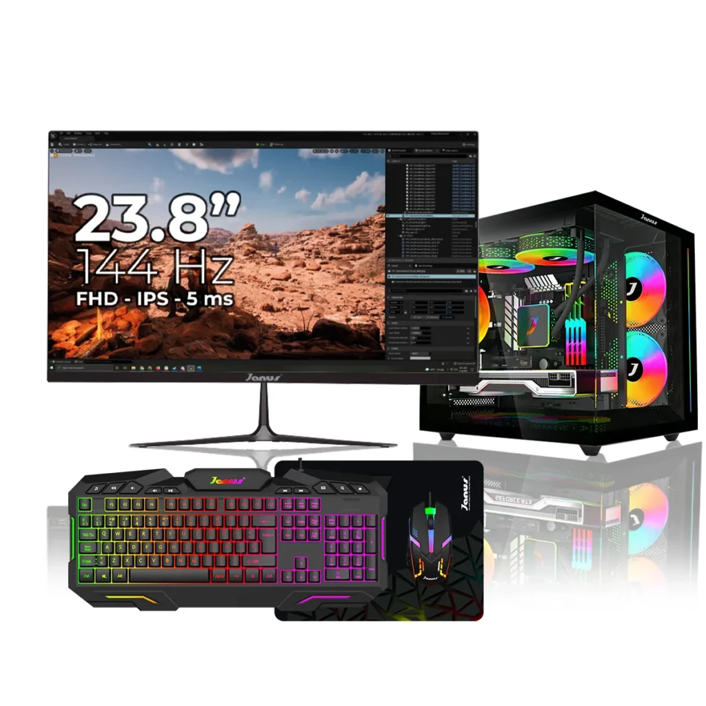 PC GAMER JANUS R5 5600GT 16GB 512GB MON 24" 144HZ FHD